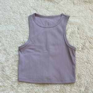 Aero purple ribbed tank top